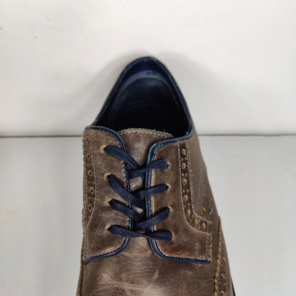 ROAN by BED STU Derby Oxford Rustic Grey Navy Lace Up Leather Men\'s Shoe Size 10 main image 5